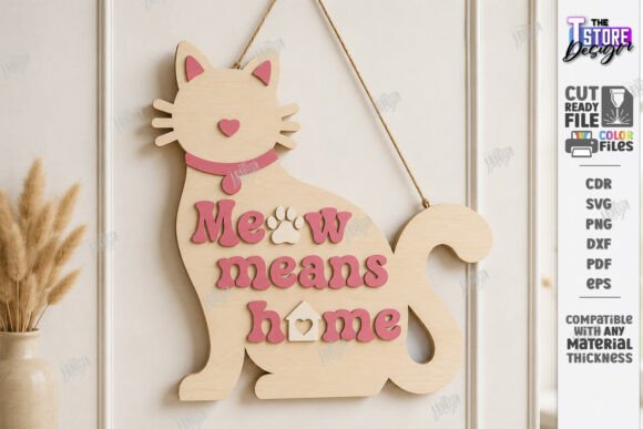 Download Wooden Pet Home Wall Sign Laser Cut |CNC - Wood Collection