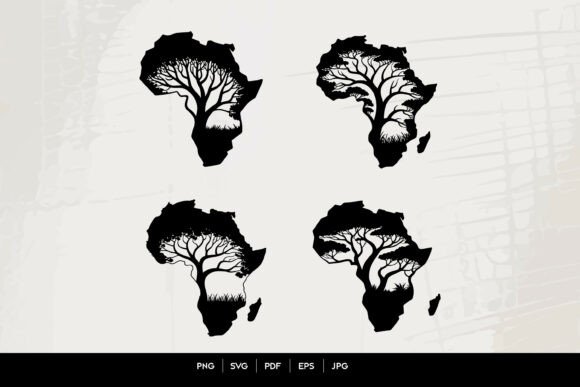 Download Africa Map Tree SVG - Tree svg Collection