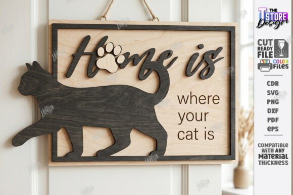 Download Wooden Pet Home Wall Sign Laser Cut |CNC - Wood Collection