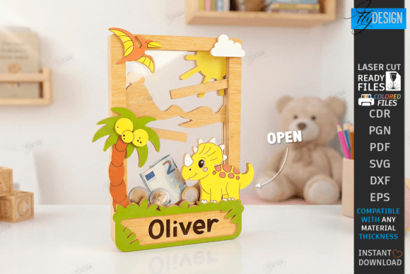 Download Wooden Coin Drop Bank Laser Cut | Name - Wood Collection