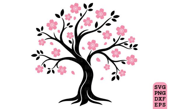 Download Cherry Blossom Tree SVG PNG Sakura - Tree svg Collection