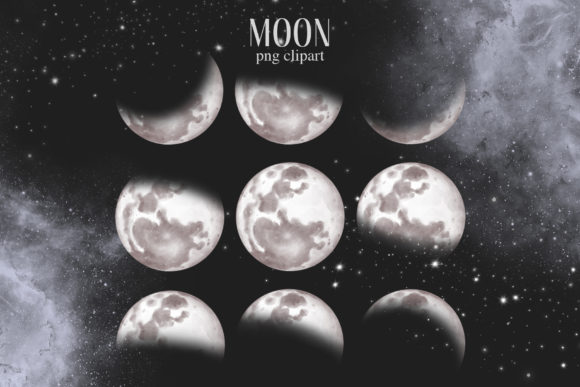 Download Moon Phases Clipart - Moon Collection