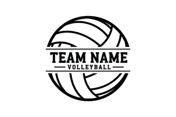 Download Volleyball Team Name Logo Bold SVG - Volleyball Collection