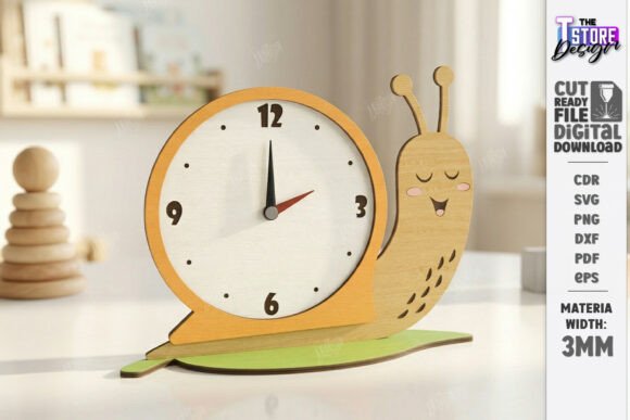 Download Kids Table Clock Laser Cut | Nursery SVG - Kids Collection