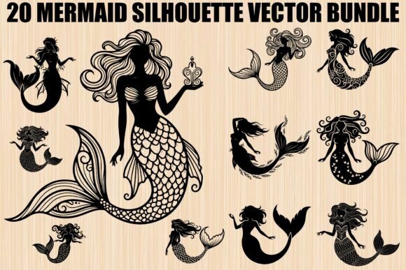Download Mermaid Silhouette SVG Bundle - Premium Bundle