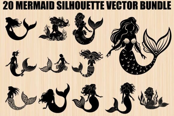 Download Mermaid Silhouette SVG Bundle - Premium Bundle