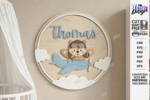 Download 3D Kids Room Wall Name Sign Laser Cut - Kids Collection