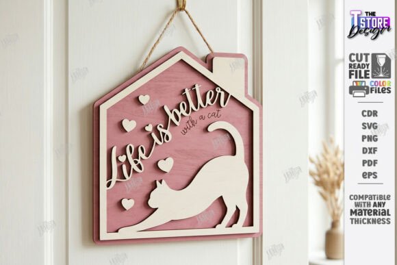 Download Wooden Pet Home Wall Sign Laser Cut |CNC - Wood Collection