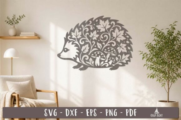 Download Woodland Hedgehog Wall Decor SVG Laser - Wood Collection
