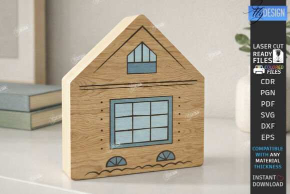 Download Miniature Wooden Village Block Toy Laser - Wood Collection