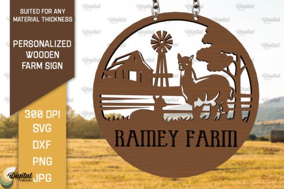 Download Personalized Wooden Farm Sign Laser Cut - Wood Collection