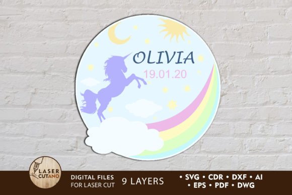 Download Unicorn Kids Panel, Multilayer Template - Kids Collection