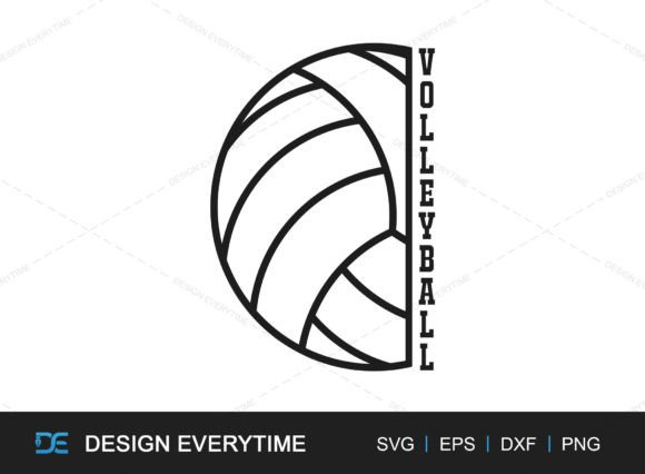 Download Volleyball Line Art SVG, Sports Vector - Volleyball Collection