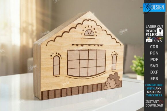Download Miniature Wooden Village Block Toy Laser - Wood Collection