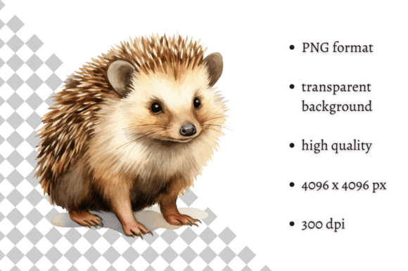 Download Watercolor Woodland Hedgehog PNG Clipart - Wood Collection