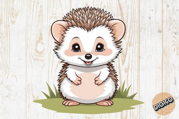 Download Cute Cartoon Baby Woodland Hedgehog - Wood Collection