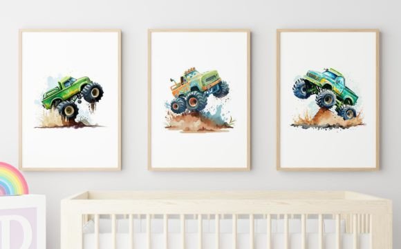 Download Monster Truck Nursery Wall Art Kids - Kids Collection