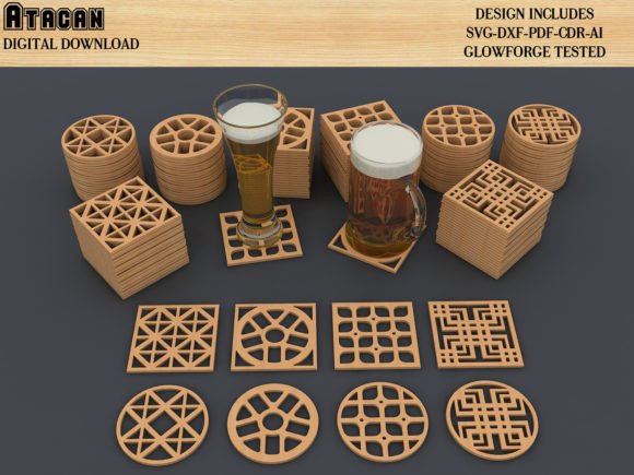 Download Wood Coaster Trivet Wall Decor Templates - Wood Collection