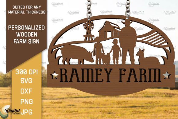 Download Personalized Wooden Farm Sign Laser Cut - Wood Collection