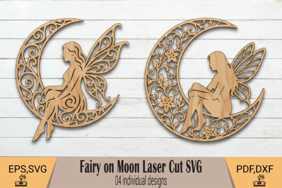 Download Fairy on Moon Laser Cut SVG - Premium Resources