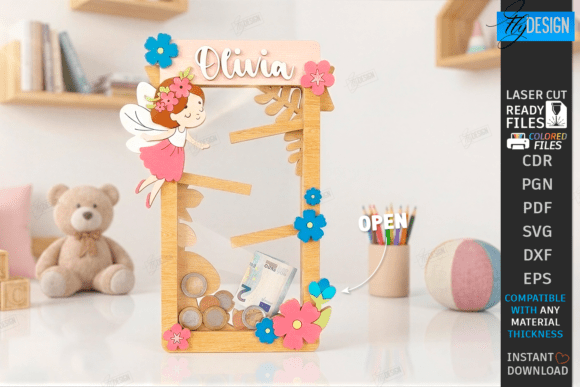 Download Wooden Coin Drop Bank Laser Cut | Name - Wood Collection